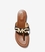 Sandalia Michael Kors Izzy adorno logo brown